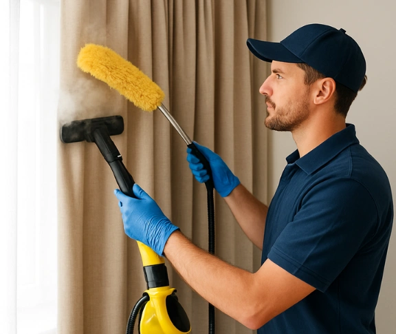 Trusted drapes cleaning technician Matty Curtain Cleaning salisbury QLD