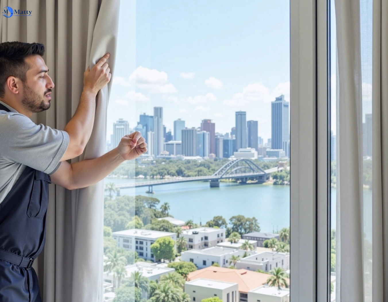 Professional curtain steam cleaning service salisbury QLD by Matty Curtain Cleaning